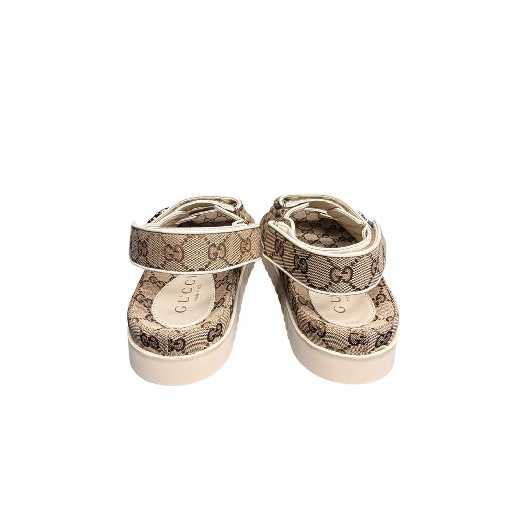 Gucci NIB Marmont GG Canvas Sandal in Beige Monogram Size 40 - Picture 8 of 12